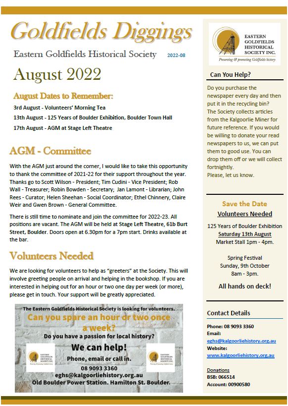 August 2022 Newsletter